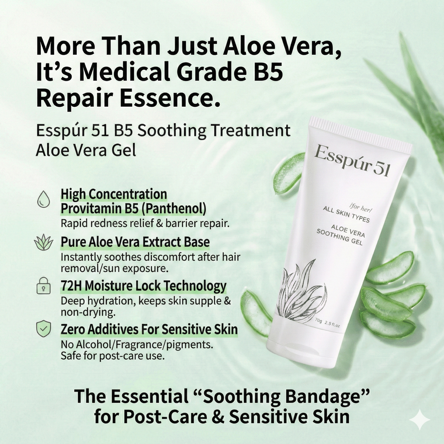 B5 Soothing Treatment Aloe Vera Gel 70G x 1